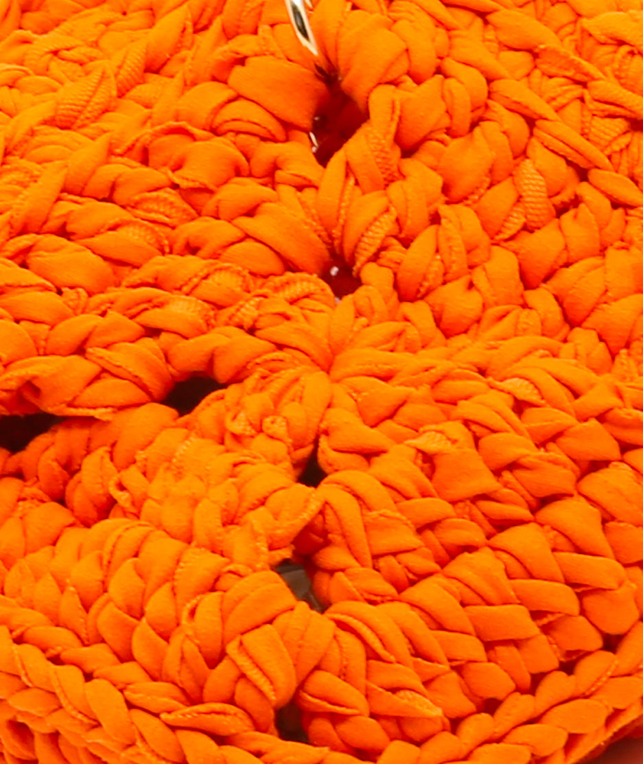 top bag crochet orange detail