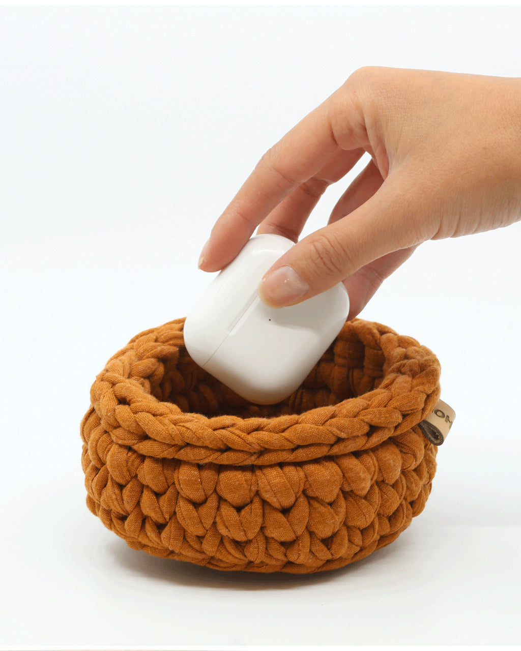 Le vide poche crochet - Camel